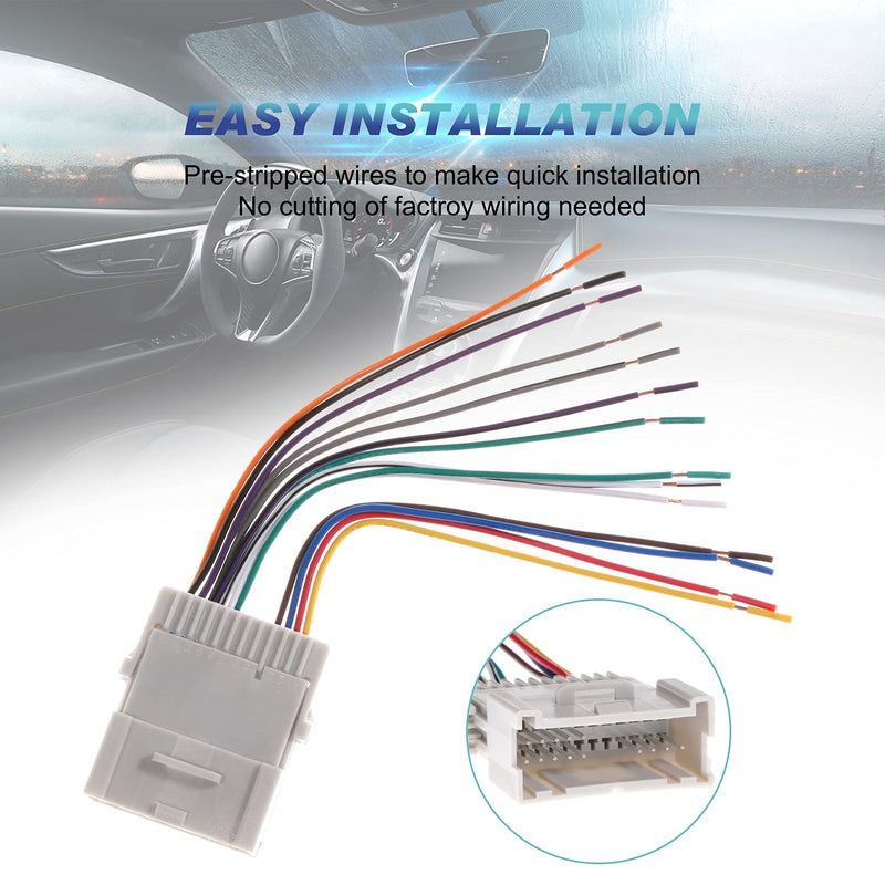[Australia - AusPower] - G Car Stereo Radio Wiring Harness Antenna Adapter Aftermarket for Buick Chevy GMC Pontiac 