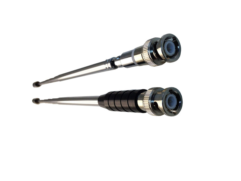 [Australia - AusPower] - Anteenna TW-777B (2 Packs) One is Straight Type and Another one is Swivel Type BNC Male Handheld Antenna Scanner Antenna (20-1300MHz) with BNC Male Connector for Scanner Radio and Frequency Counters 