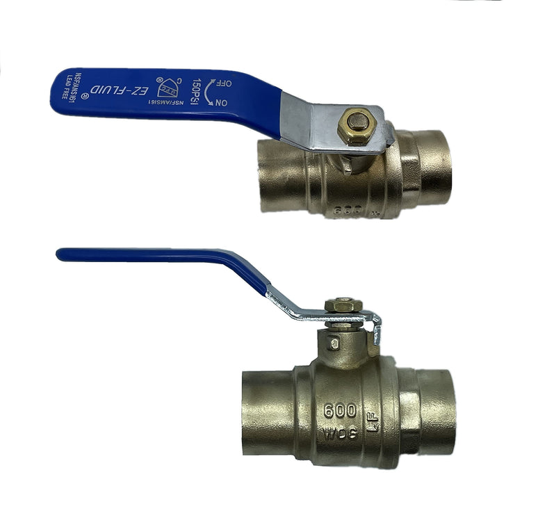 [Australia - AusPower] - 3/4" Sweat Solder C X C Brass Full Port Water Stop Shut Off Ball Valve ,Heavy Duty Lead Free ,For Copper Tubing,Quarter Turn (1-Pack) 1 0.75 Inch 