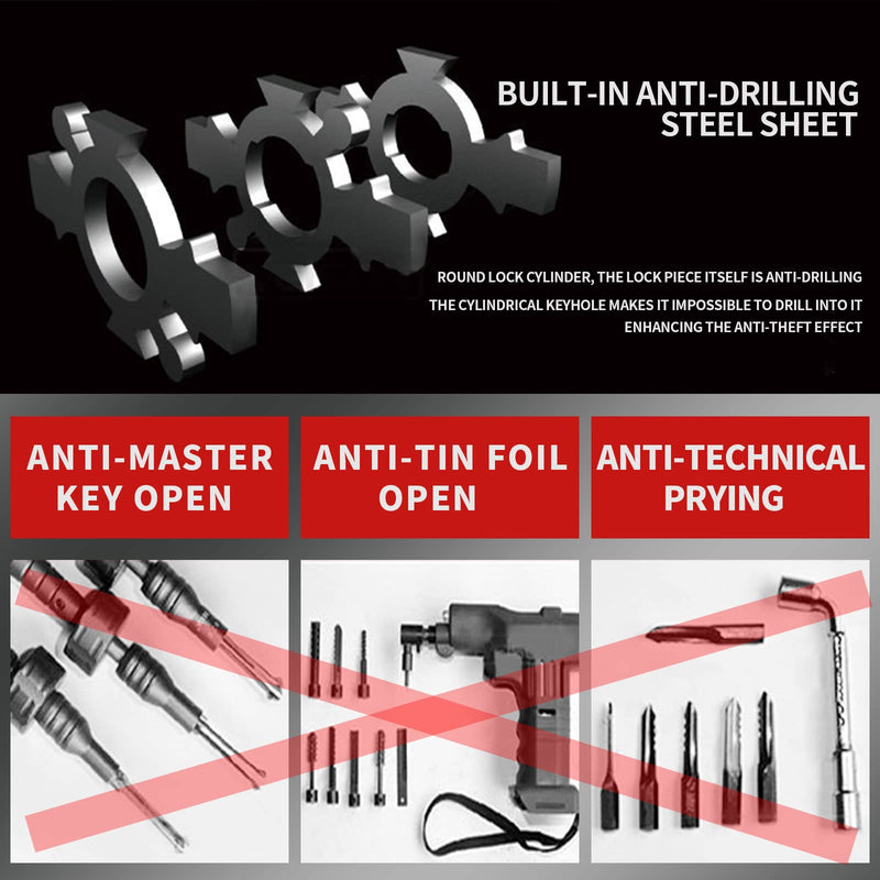 [Australia - AusPower] - Motorcycle Locks Heavy Duty Anti Theft,Cable Locks with Combination,Heavy Duty Bike Lock with Key Seatylock,Mini Lock,Wheel Disc Lock,Disk Brake Lock Accessories for Adult Bikes and Cables Gold 
