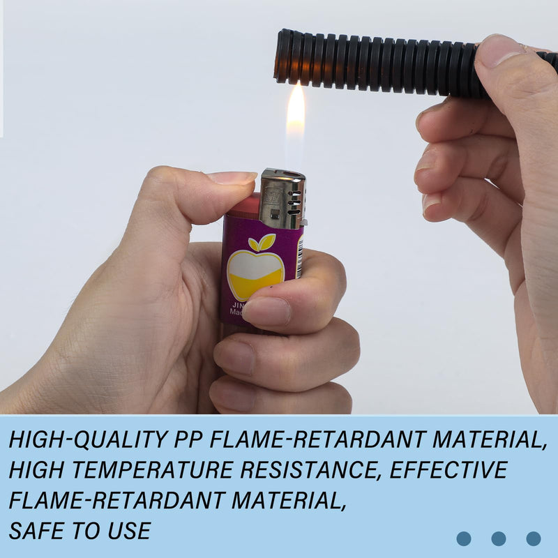 [Australia - AusPower] - Kanayu Flame Retardant Wire Loom High Temperature Cable Conduit Split Cable Sleeves Split Wire Loom Tubing Auto Wire Conduit for Industrial Electrical Wires Automotive Marine (1/4''-50 Ft) 1/4''-50 Ft 