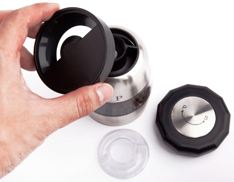 [Australia - AusPower] - Ozeri Duo Ultra Salt and Pepper Mill and Grinder, Stainless Steel 