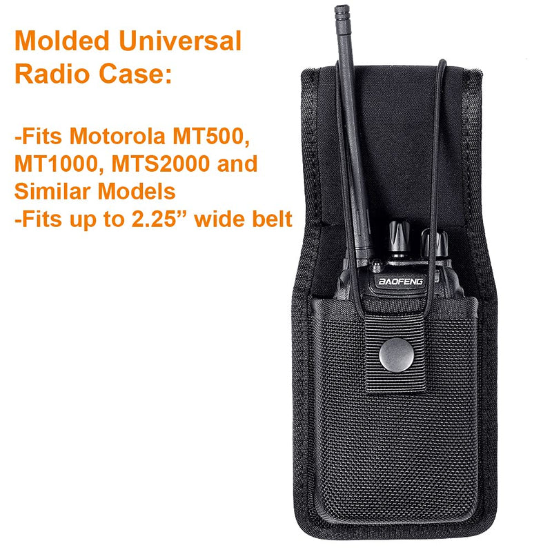 [Australia - AusPower] - Universal Radio Case Two Way Radio Holder Universal Pouch for Walkie Talkies Nylon Holster Accessories for Motorola MT500, MT1000, MTS2000 and Similar Models 