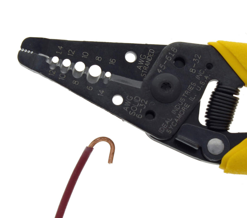[Australia - AusPower] - IDEAL Electrical 45-618 Reflex™ Super T®-Stripper - 8-116 AWG, Yellow, Wire Stripper, Plier Nose, Slide Lock, Textured Grips 6-14 AWG Solid & 8-16 AWG Stranded 