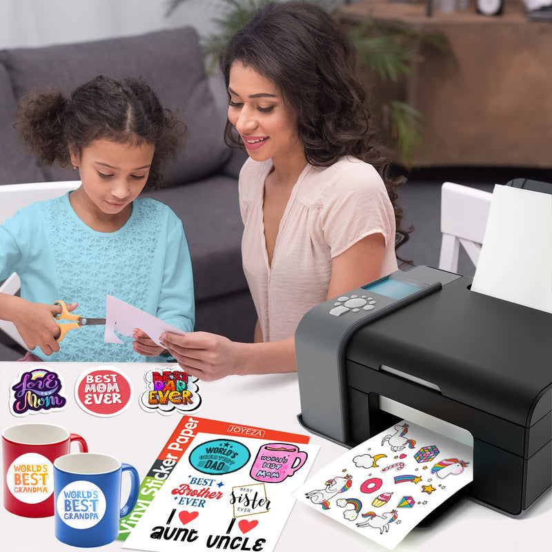 [Australia - AusPower] - JOYEZA Premium Printable Vinyl Sticker Paper for Inkjet Printer - 25 Sheets Matte White Waterproof, Dries Quickly Vivid Colors, Holds Ink well- Tear Resistant - Inkjet & Laser Printer 