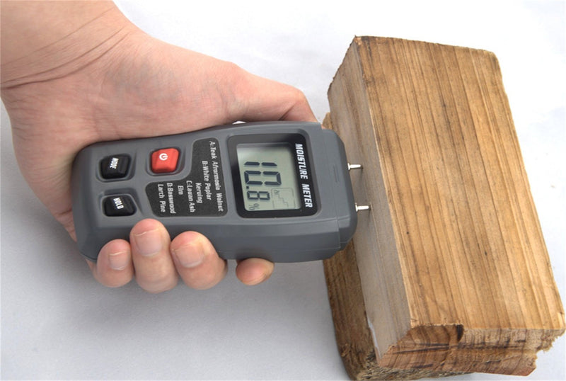 [Australia - AusPower] - Bside EMT01 Digital Wood Moisture Meter Handheld 2 Pins Timber Lumber Damp Humidity Detector Tester with Large LCD Display 