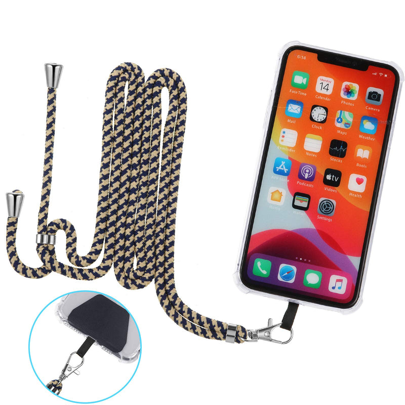 [Australia - AusPower] - 4 Pieces Universal Cell Phone Lanyards with Adjustable Detachable Nylon Neck Crossbody Lanyard and 4 Pieces Black and Transparent Durable Pads for Most Smartphones (Colorful) Colorful 