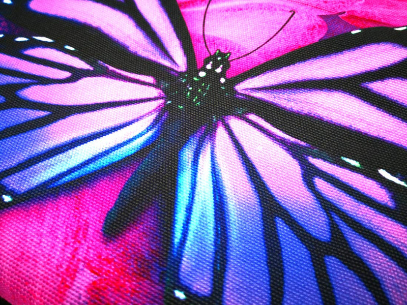 [Australia - AusPower] - ICOLOR 14.5-15.6 Inch Canvas Laptop Sleeve Bag Messenger Shoulder Case -Purple Butterfly Csh15-02 