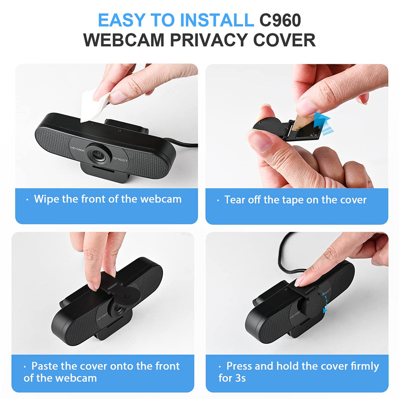[Australia - AusPower] - 1080P Webcam with Microphone, eMeet C960 Web Camera, 2 Mics Streaming Webcam with Privacy Cover, 90°View Computer Camera, Plug&Play USB Webcam for Calls/Conference, Zoom/Skype/YouTube, Laptop/Desktop 