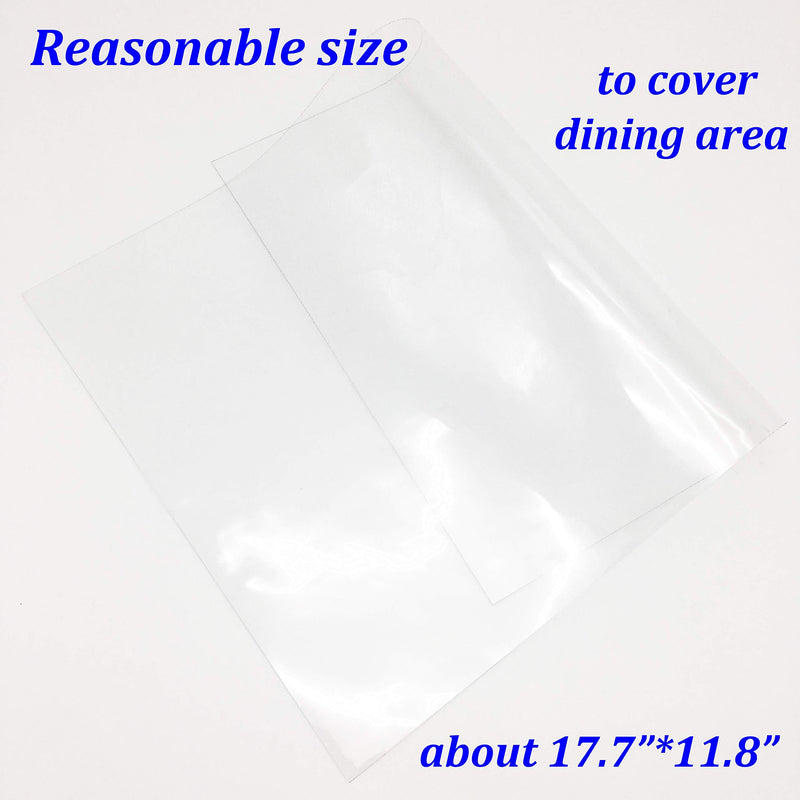 [Australia - AusPower] - 2 Pcs Clear Placemats Transparent Wipe Clean Plastic Placemats Set of 2 Clear Placemat for Kitchen Dinner Table Place Mats Dining Placemats Plastic Waterproof, Wipeable Coffee Table Cover, Cutable 