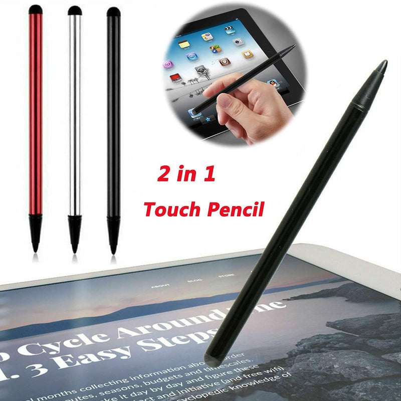 [Australia - AusPower] - Capacitive and Resistive Stylus Pen(3pcs) Universal High Sensitive & Precision Capacitive Disc Tip Touch Screen Pen Stylus, 2 in 1 Touch Screen Pen Fits for iPhone iPad Samsung Tablet Phone PC & Other 