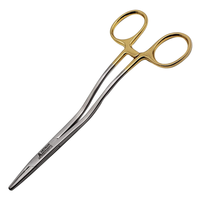[Australia - AusPower] - Bozeman Needle Holder Surgical Needle Driver 6" Suture Tying Forceps Angled with Tungsten Carbide Inserts ARTMAN Brand 