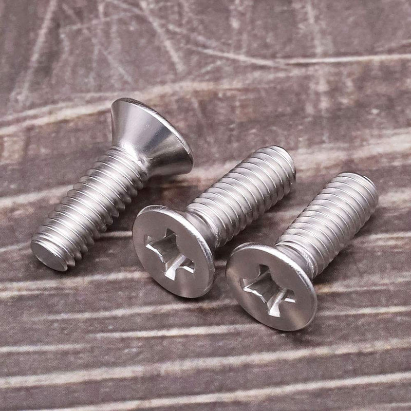 [Australia - AusPower] - 8#32 x 1/2" Flat Countersunk Head Machine Screws, Phillips Drive, 304 Stainless Steel 18-8, Full Thread, Coarse Thread UNC, 50 PCS 8#32 x 1/2" (50 PCS) 