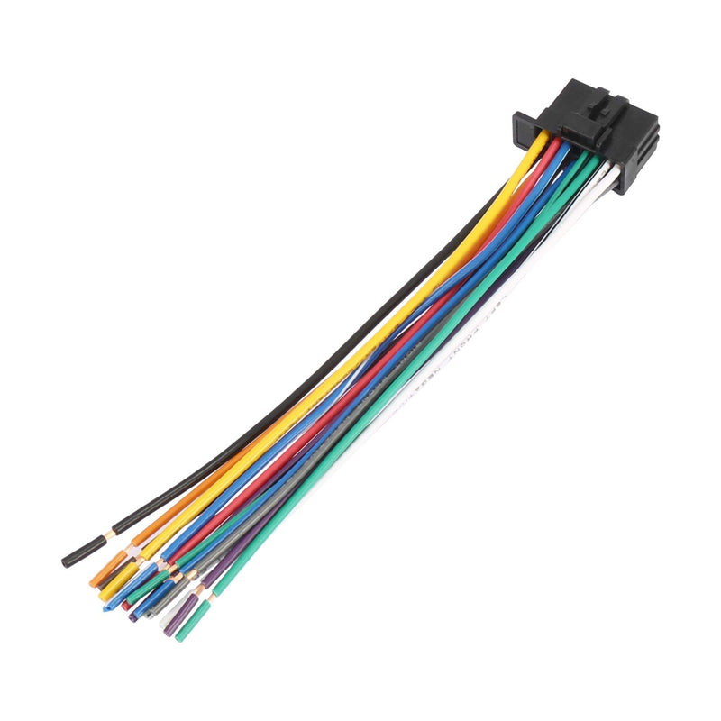[Australia - AusPower] - X AUTOHAUX Car Stereo CD Player Wiring Harness Wire Radio Adapter Install Plug 16 Pins for Kenwood 