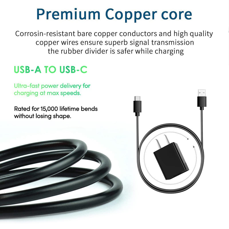 [Australia - AusPower] - 10FT USB C Wall Charger Charging Cable Cord Fit for Motorola G Power 2022, G Stylus 5G, Moto One 5G/One 5G UW Ace G7 G8 Play, Edge/Edge+, Z4 G200 G100 G22 G41 G60 G71 G72 G60s E20 G30 G10 G51 Phone 