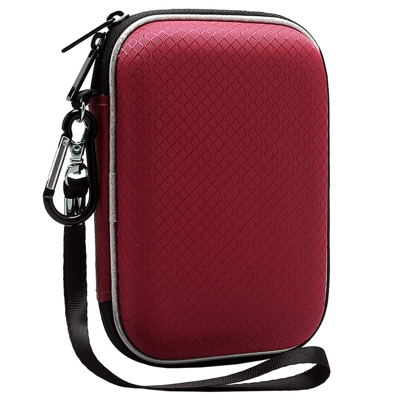 [Australia - AusPower] - Lacdo Hard Drive Carrying Case for Western Digital WD My Passport Ultra WD Elements SE WD P10 Game Drive Portable External Hard Drive 1TB 2TB 3TB 4TB 5TB USB 3.0 2.5 inch HDD Travel Storage Bag, Red 