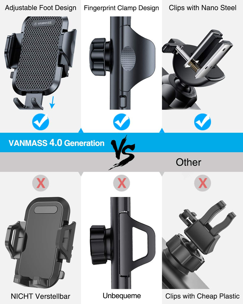 [Australia - AusPower] - [Upgraded] VANMASS Car Vent Phone Holder Mount Compatible for iPhone 13 Pro Max 12 11 X Xr Xs 8 7 Plus Mini Se Android Mobile Cell Smartphone Universal Vehicle Handsfree Easy Clamp Clip Cradle 