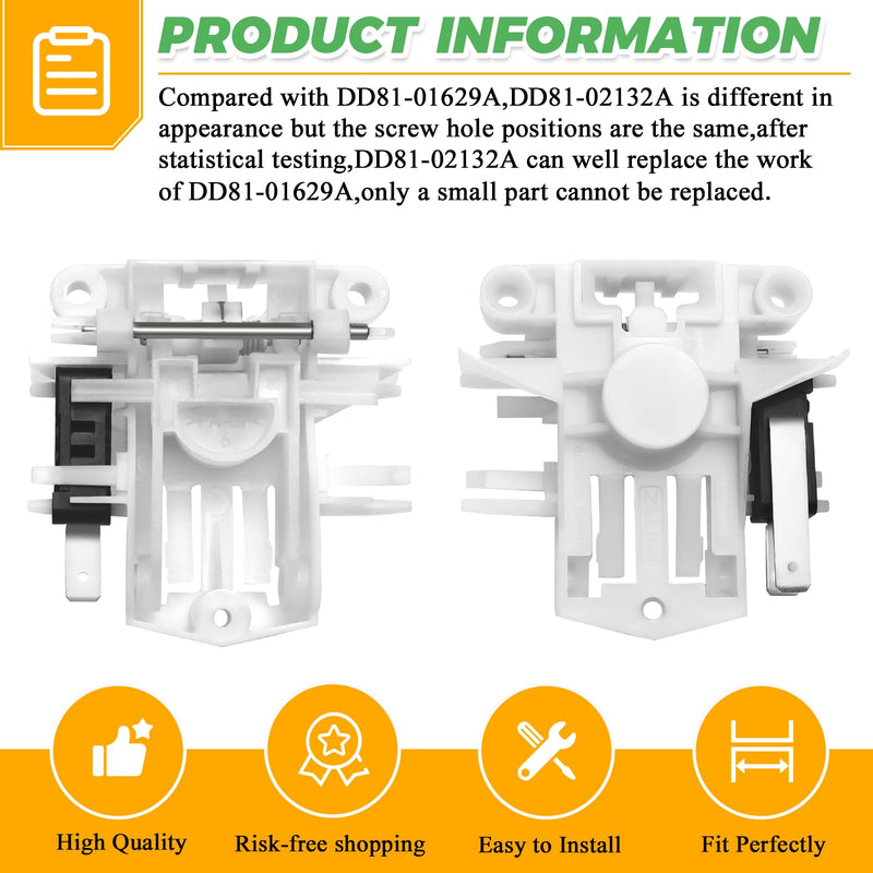 [Australia - AusPower] - DD81-02132A DD81-01629A Dishwasher Door Latch by Techecook - Fit for Samsung Dishwasher Door Latch Lock DW80R5060US DW80F600UTS DW80J3020US DW80K5050US DW80R5061UG DW80F600UTB DW80F600UTW DW80K7050UG 