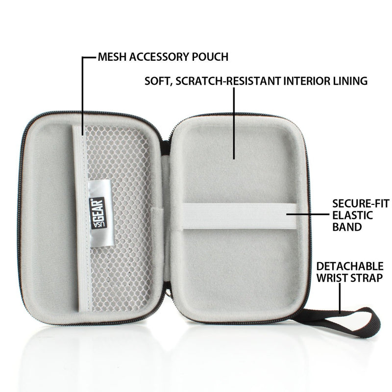 [Australia - AusPower] - USA GEAR Thermal Imager Case - Hard Thermal Imager Carrying Case - Compatible with FLIR C5, FLIR C3, FLIR C2, Seek Reveal, Seek XR, Seek PRO, Seek Fastframe XR, and More Thermal Imagers - Black 