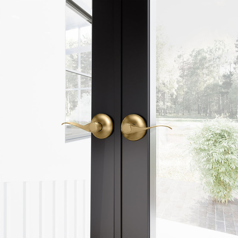 [Australia - AusPower] - Design House 728873 Springdale Door Handle in Satin Gold, Decorative 