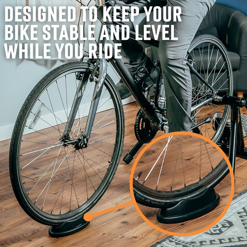 [Australia - AusPower] - Alpcour Bike Front Wheel Riser Trainer Block with Anti-Skid Design – Compatible with Stationary, Mountain and Road Bikes – Natural Riding Position Set -up for Indoor Training 