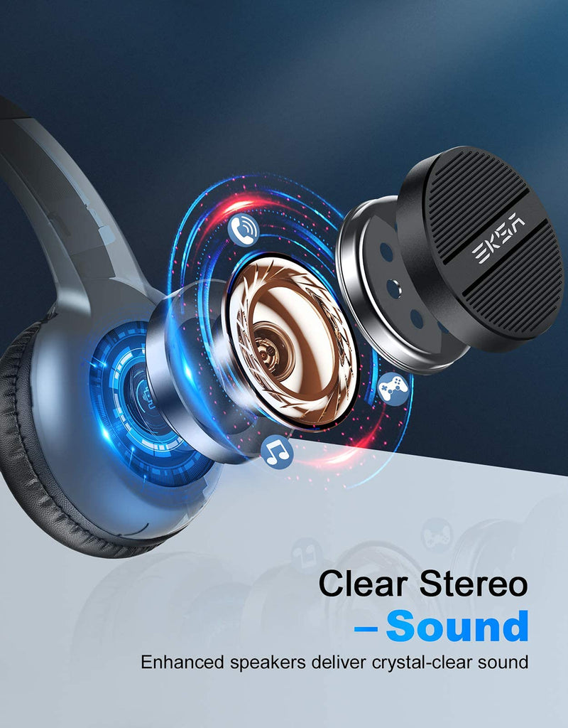 [Australia - AusPower] - EKSA Headset with Microphone for Laptop, 3.5mm Wired Telephone Headset with Volume & Mic Mute Controls, Lightweight All-Day Comfort Computer Headphones for PC Office Call Center Skype 3.5mm with Crystal Sound 