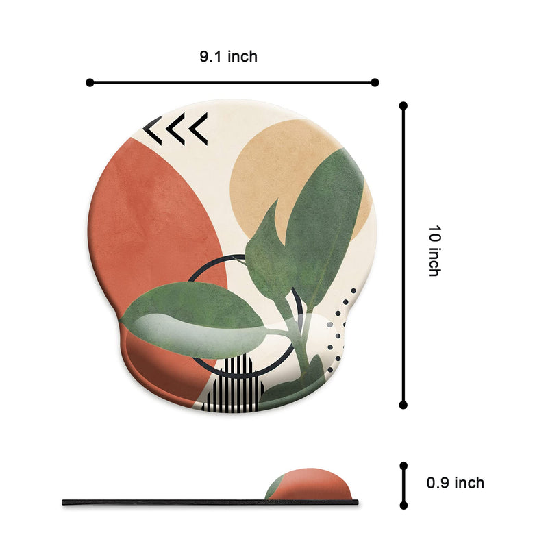 [Australia - AusPower] - HOPONY Ergonomic Mouse Pad with Wrist Support Gel Mouse Pad with Wrist Rest, Comfortable Computer Mouse Pad for Laptop, Pain Relief Mousepad with Non-Slip Rubber Base, 9 x 10 in,Modern Abstract Modern Abstract 
