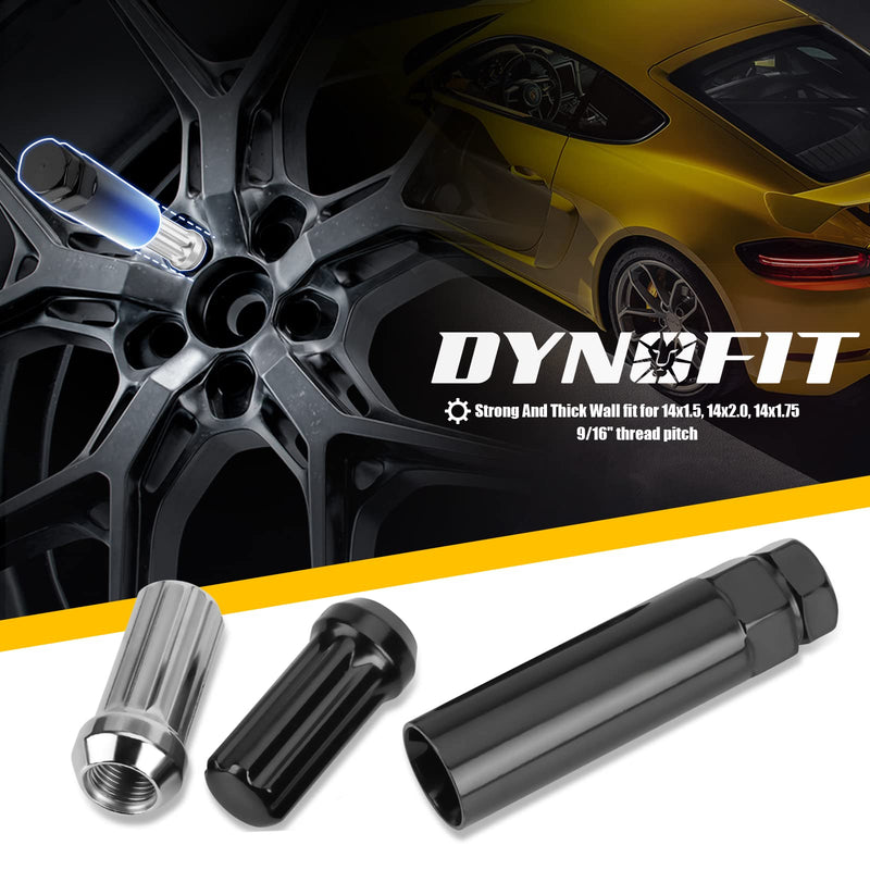 [Australia - AusPower] - DYNOFIT 7 Spline Tuner Lug Nuts Key for Wrench with 13/16inch(21mm) and 7/8inch(22mm) Hex, Lugnuts Socket Replacement Tool for 14x1.5, 14x2.0, 9/16inch Lug Nut 1 Year Warranty 