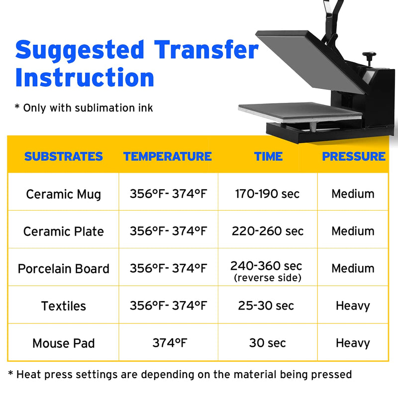 [Australia - AusPower] - Sublimation Paper - Heat Transfer Paper 100 Sheets 8.3" x 11.7" 105 gsm for Any Epson HP Canon Sawgrass Inkjet Printer with Sublimation Ink for T shirt Mugs DIY A4 size A4 105g 