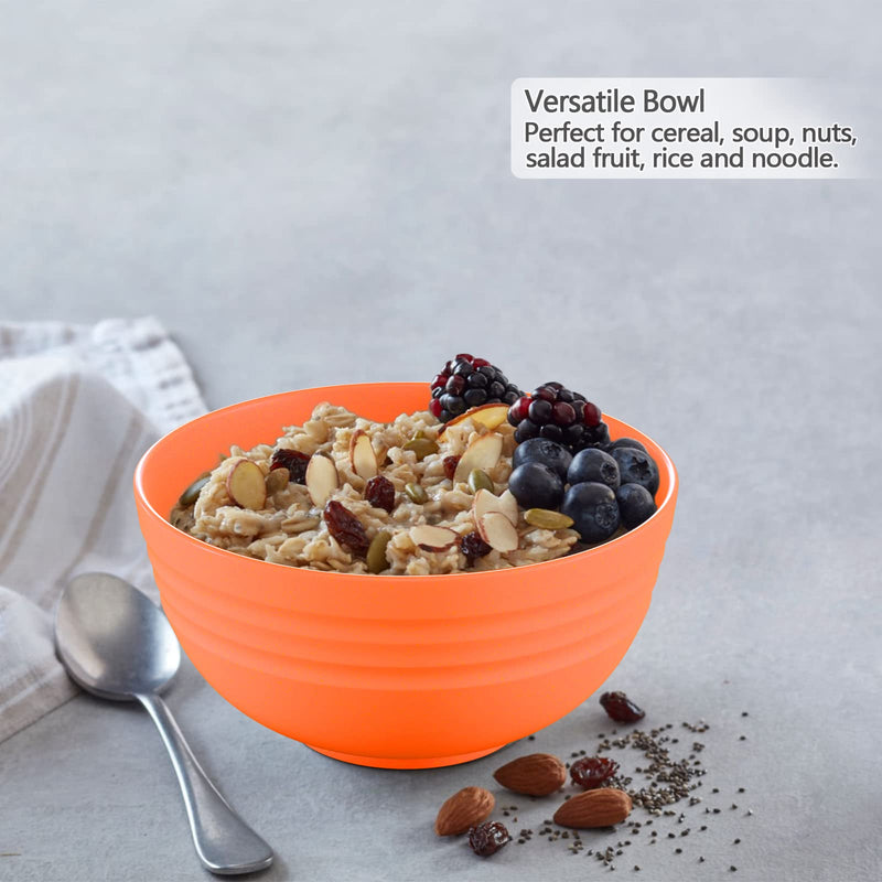 [Australia - AusPower] - Unbreakable Cereal Bowls 24 OZ Microwave and Dishwasher Safe BPA Free Bowl Dessert Bowls for Serving Soup, Oatmeal, Pasta and Salad [Set of 6] 