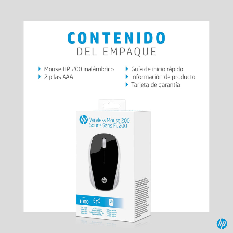 [Australia - AusPower] - HP Wireless Mouse 200 (Black/Silver, 2HU84AA) 