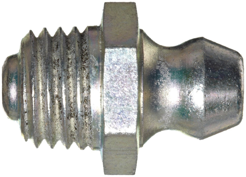 [Australia - AusPower] - Alemite 2103 Metric Fitting, Straight, 8 mm x 1 mm (Pitch) Taper Metric Thread, 5/8" OAL, 1/4" Shank Length, 9 mm Hex Size, Conforms to German Standard DIN71412, M8" Metric 