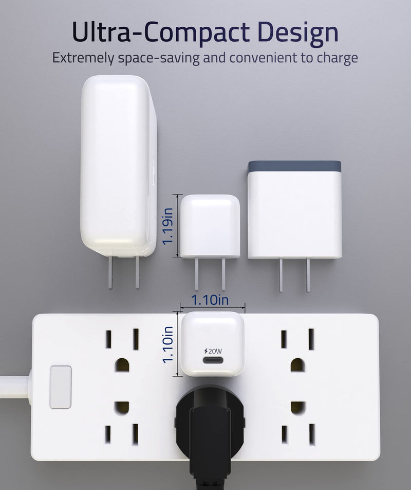 [Australia - AusPower] - iPhone Fast Charger Apple MFi Certified, Syntech 20W USB C Wall Charger Block Ultra-Compact Charger with 6.6ft USB C to Lightning Cable, Compatible with iPhone 13/13 Pro/12/11/XS/XR/X/iPad/AirPods 3 