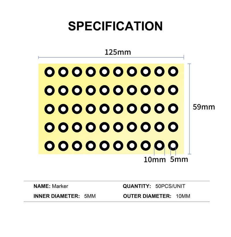 [Australia - AusPower] - Revopoint 5.0 mm Reference Point for 3D Scanning (500 Pcs) Diffuse Reflection Markers for 3D Scanner 