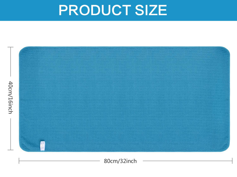 [Australia - AusPower] - SUNLAND Microfiber Sports Workout Towels Fast Drying Fitness Sweat Towels for Men & Women Lightweight Multi-Purpose Gym Exercise Towels 3 Pack 16Inch x 32Inch Blue 
