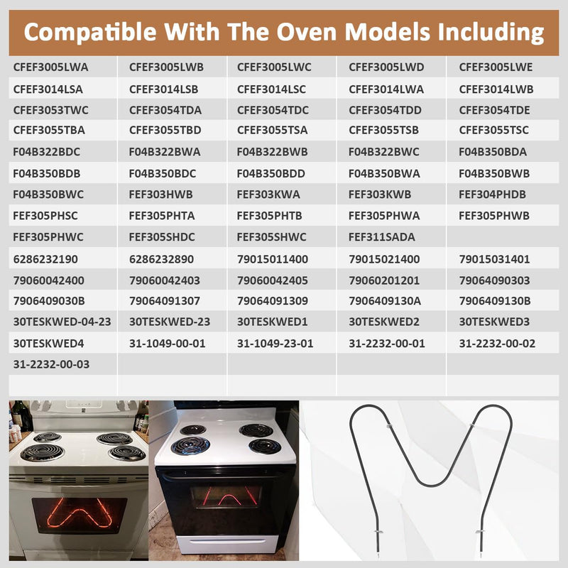 [Australia - AusPower] - 1PCS EAGLEGGO 316075103 Oven Bake Element Heating Element Compatible with Frigidaire Kenmore Tappan Crosley Electric Ovens On Ranges 