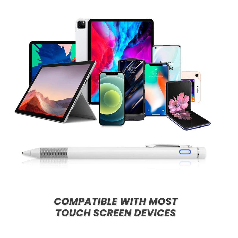 [Australia - AusPower] - Stylus Pen for Asus Chromebook Flip C434 Pencil,Rsepvwy Active Stylus Digital Pencil with 1.5mm Ultra Fine Tip Stylus Pen for Asus Chromebook Flip C434,White 