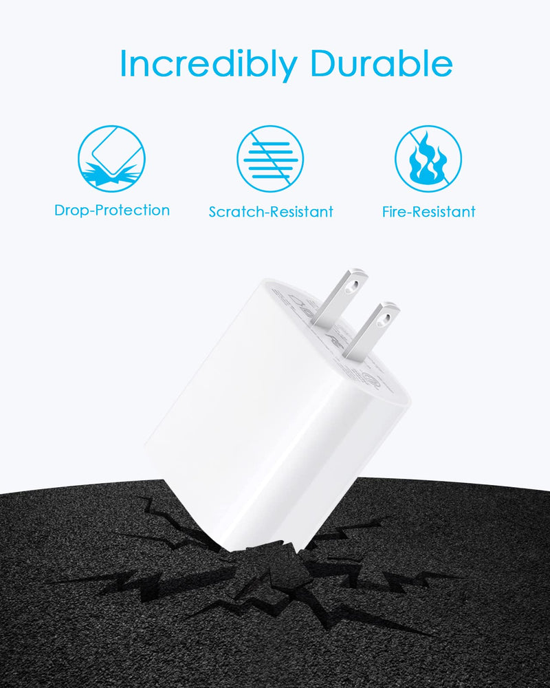 [Australia - AusPower] - 【2 Pack】 20W USB C Wall Charger for iPhone Charger Block with PD 3.0 USB C Adapter Fast Charging for iPhone 13/13 Mini/13 Pro/13 Pro Max/12/11/SE/XR/8, iPad Pro/Mini, Galaxy, Pixel 4/3 and More 