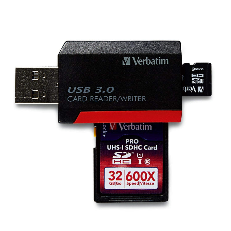 [Australia - AusPower] - Verbatim Pocket Card Reader, USB 3.0 - Black 