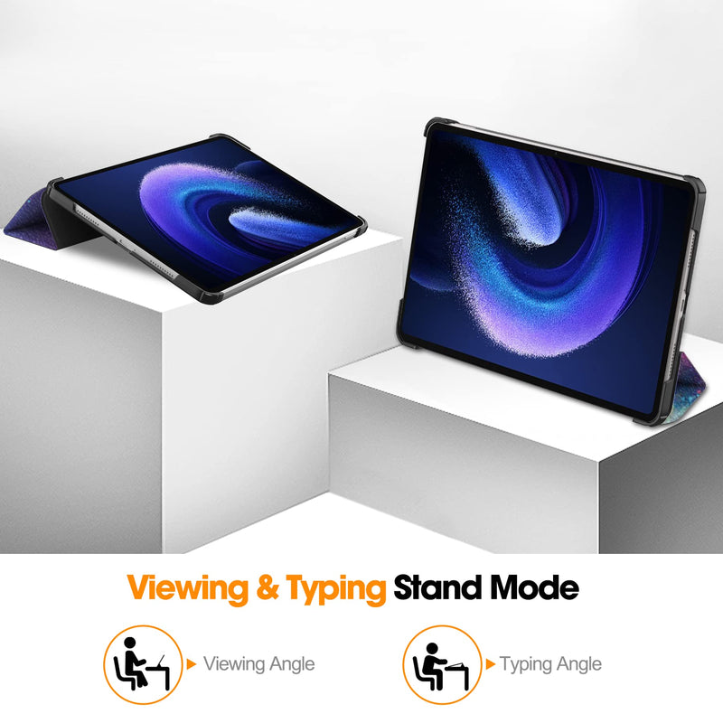 [Australia - AusPower] - Smart Case for XIAOMI Pad 6 11'', Ratesell Lightweight Trifold Stand Smart Case Cover with Auto Wake/Sleep for XIAOMI Pad 6 Outer Space 