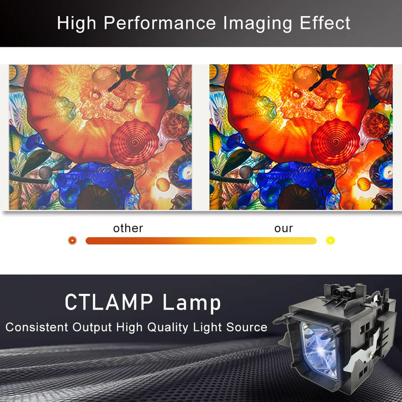 [Australia - AusPower] - CTLAMP Original XL-5100 OEM Replacement Projector Lamp Bulb with Housing Compatible with Sony KDF-50R1000 KDF-60R1000 KDS-R50XBR1 KDS-R60XBR1 KDS-60R2000 KS-50R200A KS-60R200A XL-5100-O 