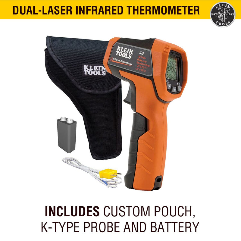 [Australia - AusPower] - Klein Tools IR5 Dual Laser 12:1 Infrared Thermometer 