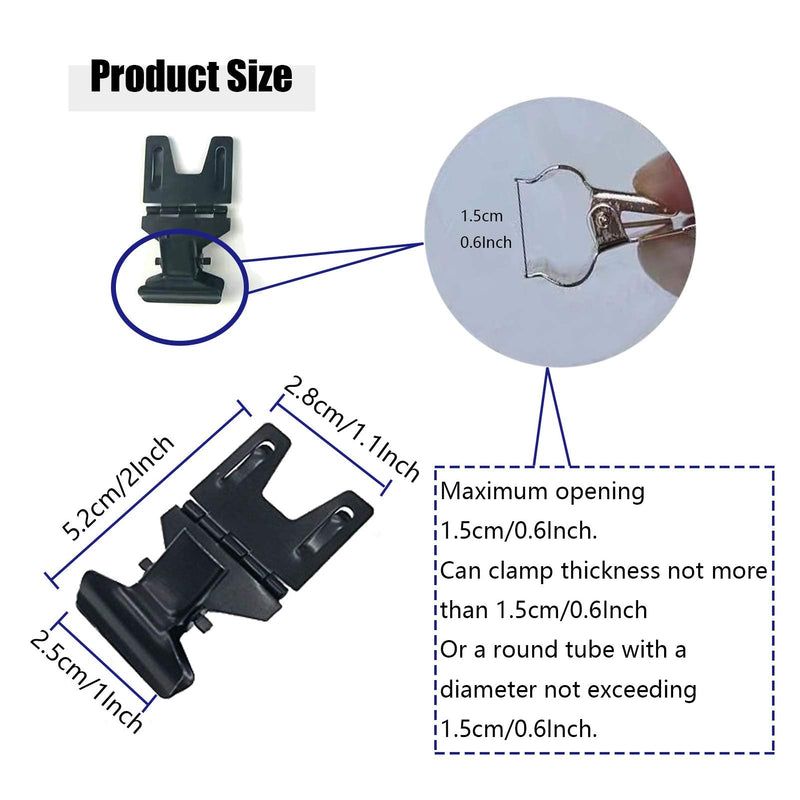[Australia - AusPower] - Metal POP Clip Sign Stand Holder, Bread Store Price Tag Card Holder, Advertising Display Clip Holder (Black, 20Pack) Black 