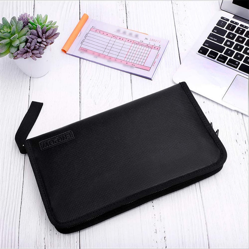 [Australia - AusPower] - Expanding File Folder Document Organizer Fireproof Money Bag A5 Size 13 Pockets Zipper Closure Portable Filing Wallet Holder Storage for Check,Bill,Receipts,Tickets(11.4" x 6.3") 