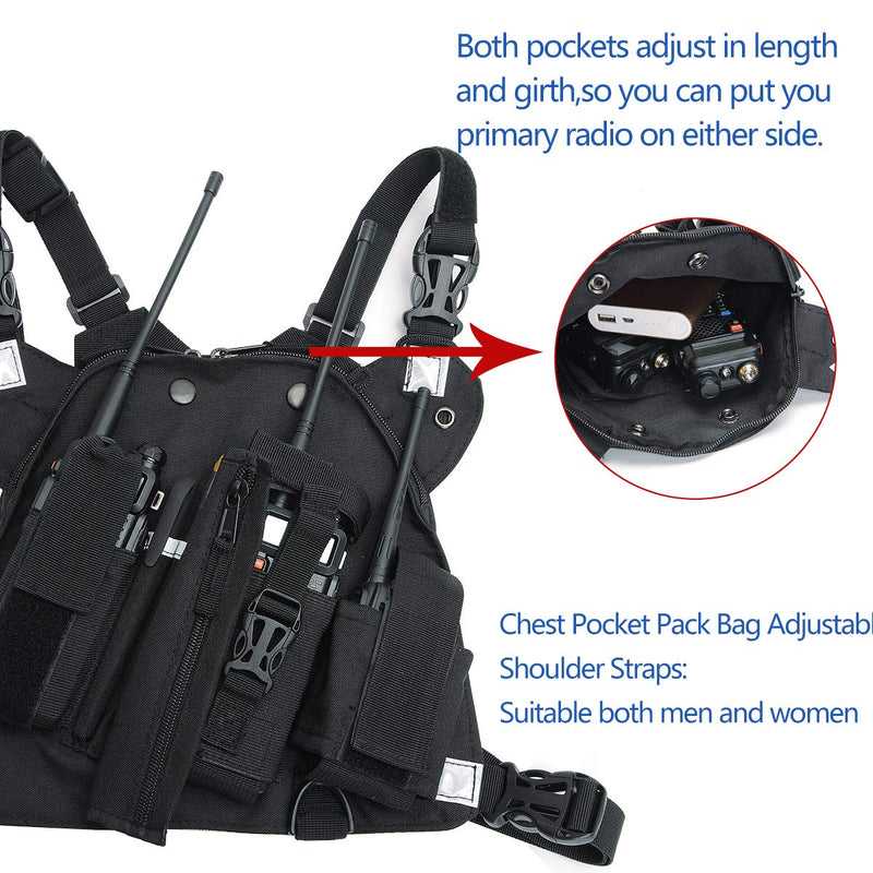 [Australia - AusPower] - Airiton Two Way Radio Case Shoulder Holster Chest Harness Holder for Baofeng UV-5R UV-82 UV-9R Plus UV-S9 BF-F8HP TYT Walkie Talkie Rescue Essentials 