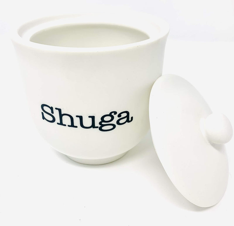[Australia - AusPower] - Sugar Bowl | Cute Ceramic "Shuga" Dish with Lid | Perfect Hostess Gift or Housewarming Gift 