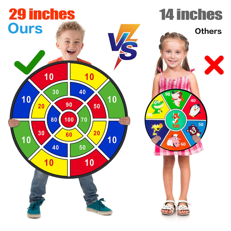 [Australia - AusPower] - BooTaa 2 Pack 29" Large Dart Board Game Set with 20 Sticky Balls, Indoor/ Sport Outdoor Fun Party Play Games, Boys Girls Toys, Birthday Toy Gifts for 3 4 5 6 7 8 9 10 11 12 Year Old Boys Girls Kids 