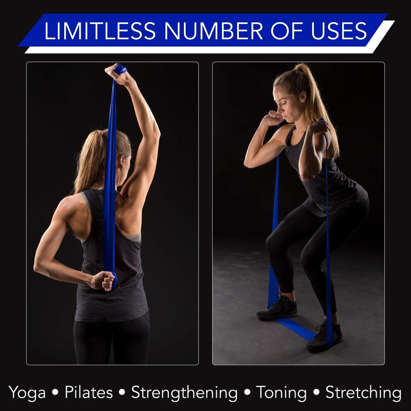 [Australia - AusPower] - THERABAND Resistance Bands, 6 Yard Roll Professional Latex Elastic Band For Upper & Lower Body, Core Exercise, Physical Therapy, Pilates, Home Workouts, Rehab, Blue, Extra Heavy, Intermediate Level 2 