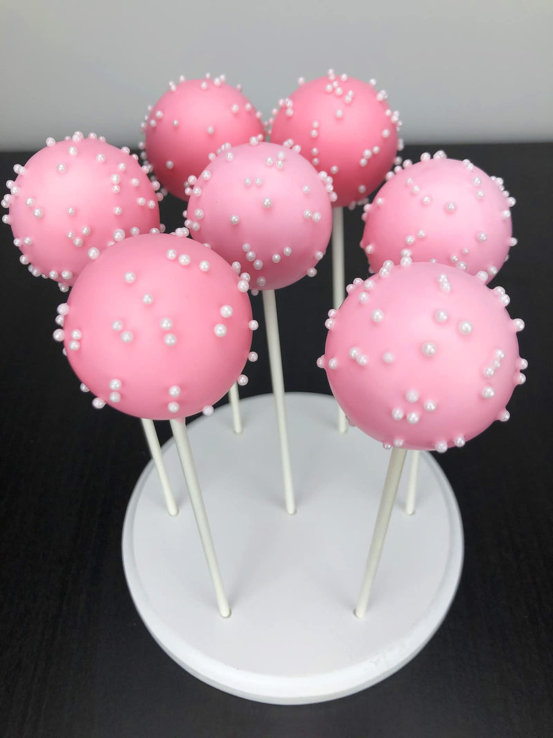 [Australia - AusPower] - NANGOPOP 2 Pack Cake Pop Stand - 7 Hole Wood Lollipop Holder Display Round Candy or Sucker Stand for Wedding, Birthday Party, White 7hole x2 