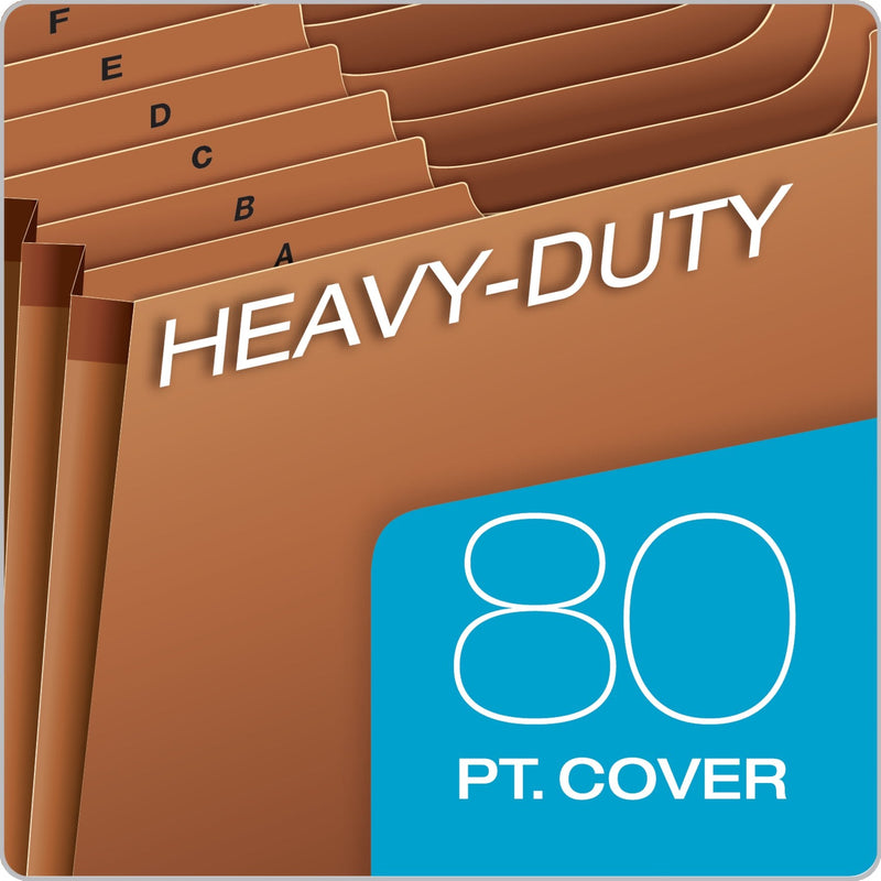 [Australia - AusPower] - Globe-Weis PFXR217AHD /Pendaflex Heavy Duty Expanding File, Open Top, 21 Pockets, A-Z, 1/3 Cut Tabs, Letter Size, Brown (R217AHD) 